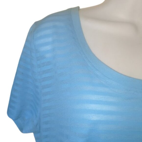 ---  Cotton Blend Light Weight Blue T-Shirt  XL - Picture 2 of 3